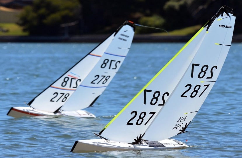 Radio controlled yachts sailing